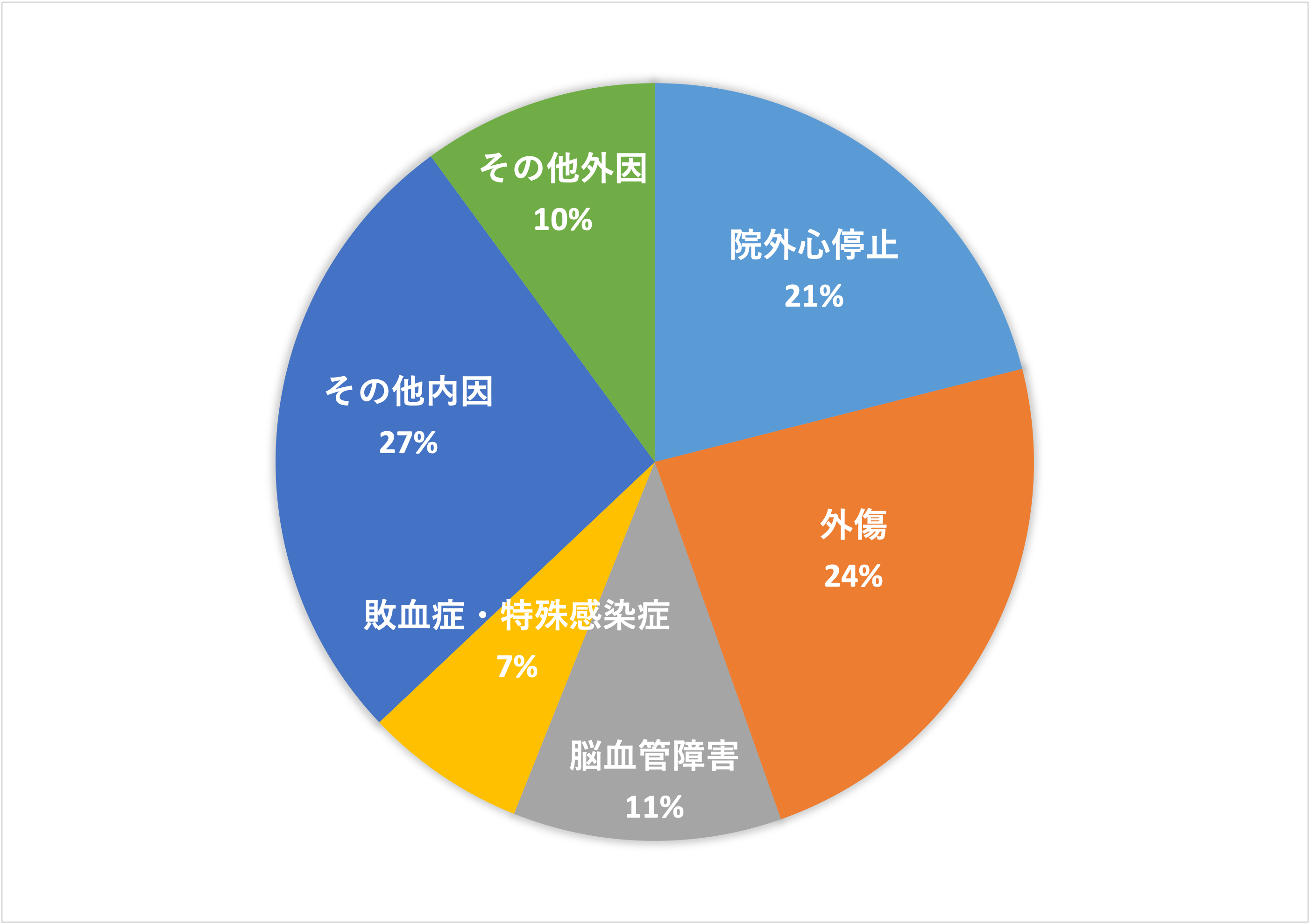 三次救急搬送された重篤患者における傷病内訳（令和6年度）